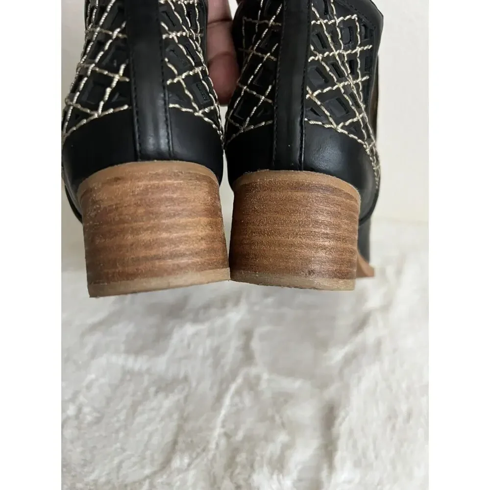 Jeffrey Campbell Taggart Bootie Boots Cage Leather Size 7 - Picture 6 of 13